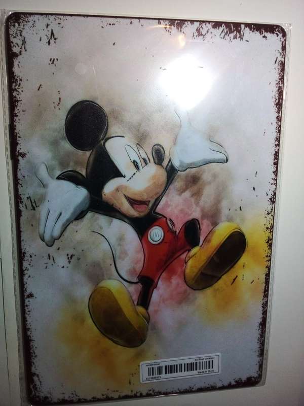 Tin Metal Mickey Mouse Sign