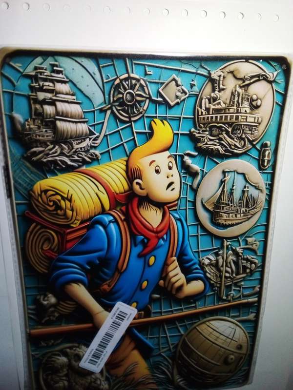 Tin Metal TinTin Sign