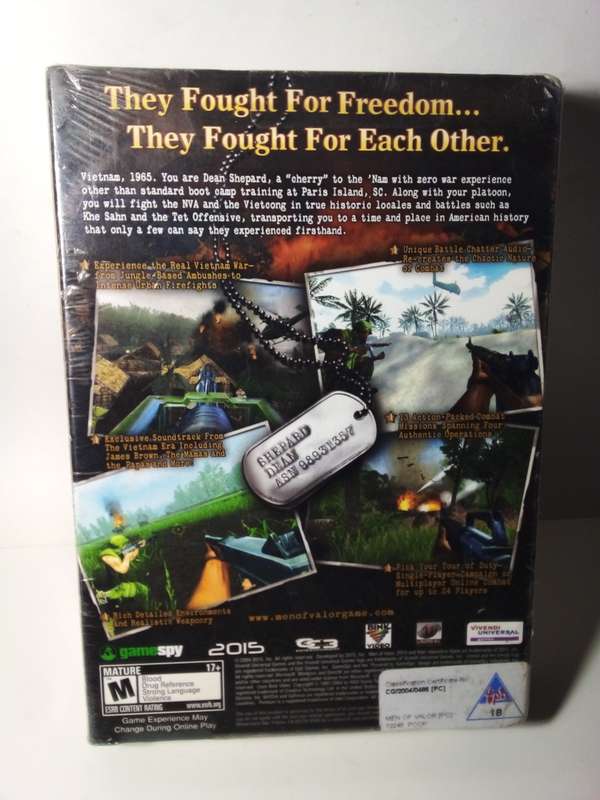 Sealed 2015 Men of Valor PC CD-ROM Game