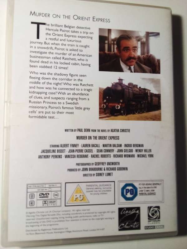 Agatha Christie Murder on the Orient Express DVD Movie