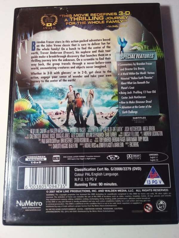 Journey To The Center Of The Earth DVD Movie