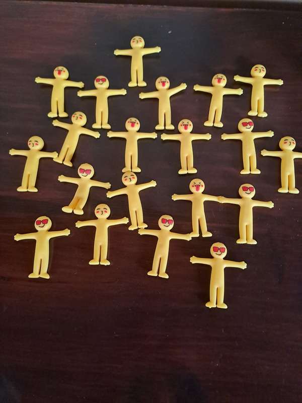 Stress Relieve 20 x Rubber Emoji men