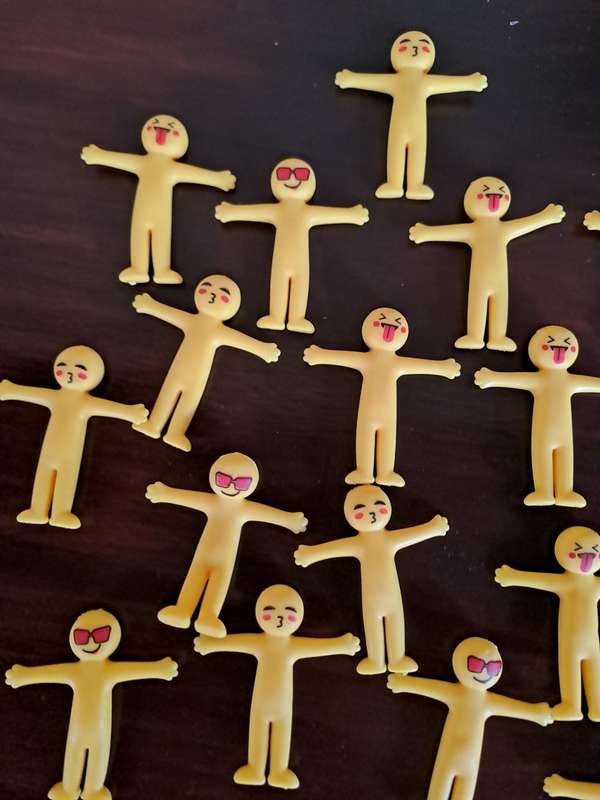 Stress Relieve 20 x Rubber Emoji men