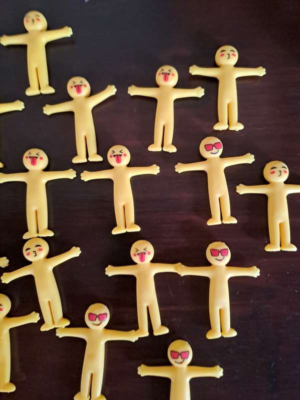 Stress Relieve 20 x Rubber Emoji men