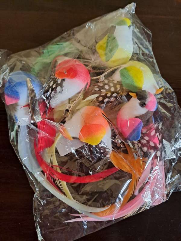 Set of 6 beautiful artificial Birds