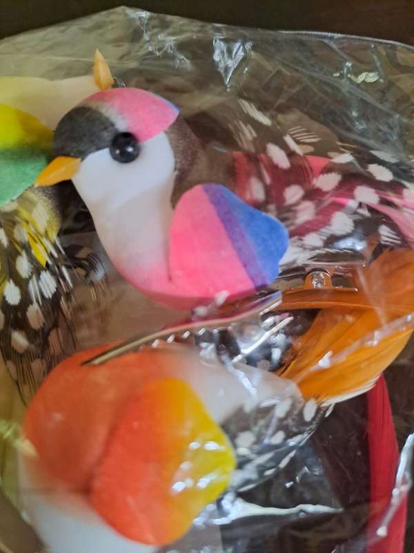 Set of 6 beautiful artificial Birds