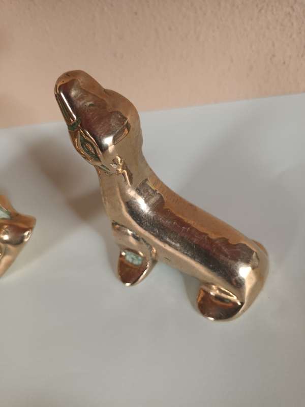 Brass Snail and Seal Ornaments