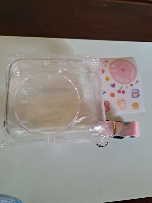 Instant Camera Casing with Stickcers and Lanyard