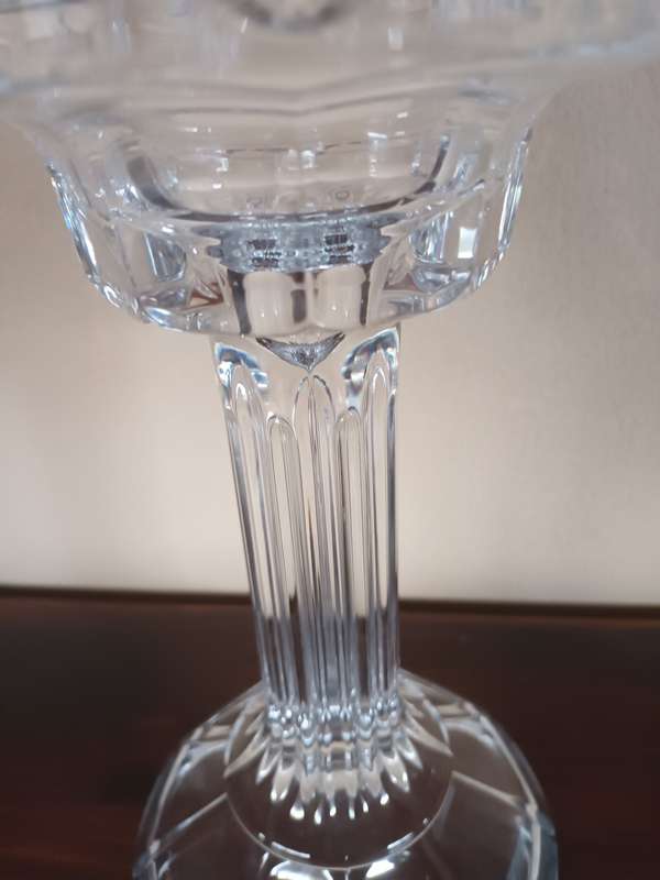 Stylish Solid Glass Candle Stand - Fits Various Sizes