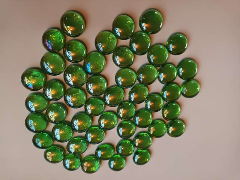50 x Green Glass Beads for Arts & Craft Projects