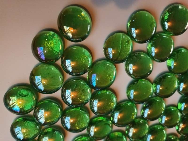 50 x Green Glass Beads for Arts & Craft Projects