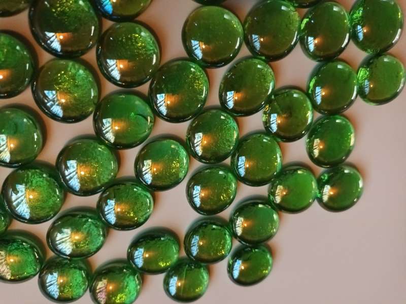 50 x Green Glass Beads for Arts & Craft Projects