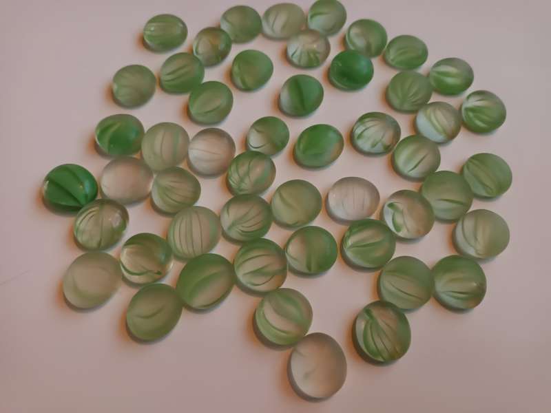 50 x Light Green Glass Beads for Arts & Craft Projects