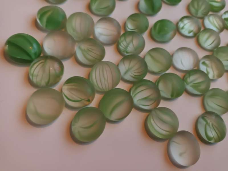 50 x Light Green Glass Beads for Arts & Craft Projects
