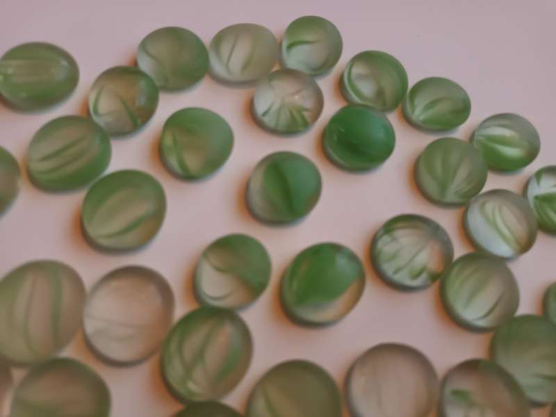 50 x Light Green Glass Beads for Arts & Craft Projects