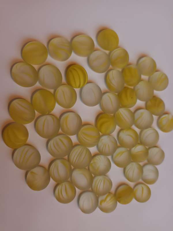 50 x Yellow Glass Beads for Arts and Crafts Projects