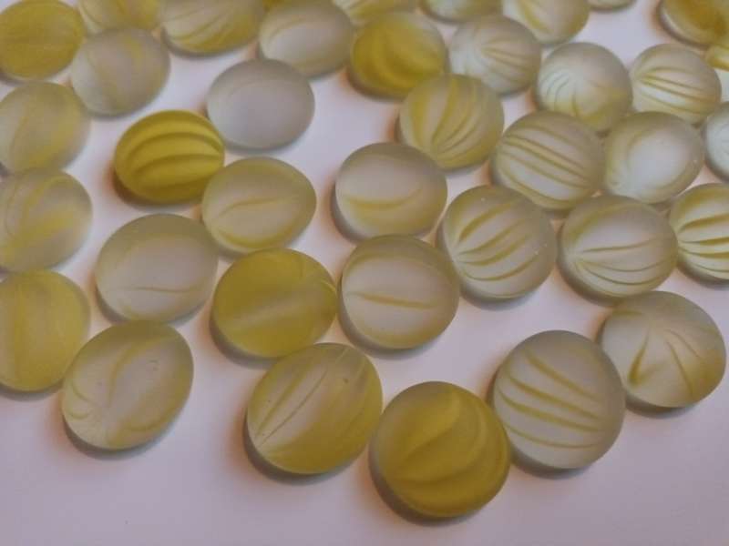 50 x Yellow Glass Beads for Arts and Crafts Projects