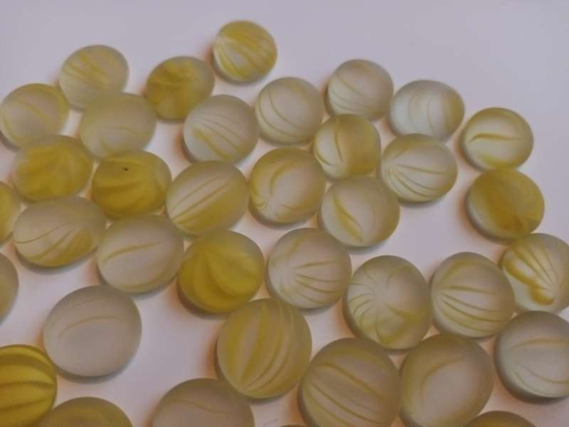 50 x Yellow Glass Beads for Arts and Crafts Projects