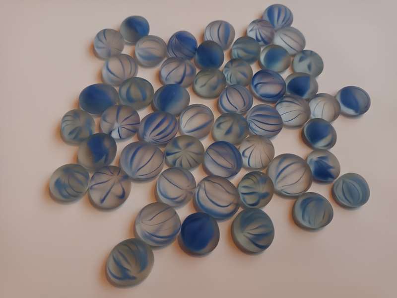 50 x Light Blue Glass Beads for Arts & Craft Projects