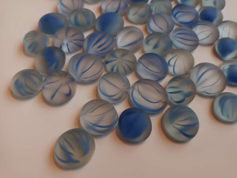 50 x Light Blue Glass Beads for Arts & Craft Projects