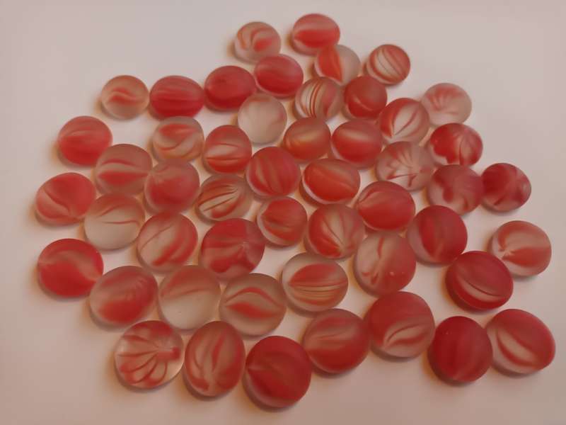 50 x Light Red Glass Beads for Arts & Craft Projects