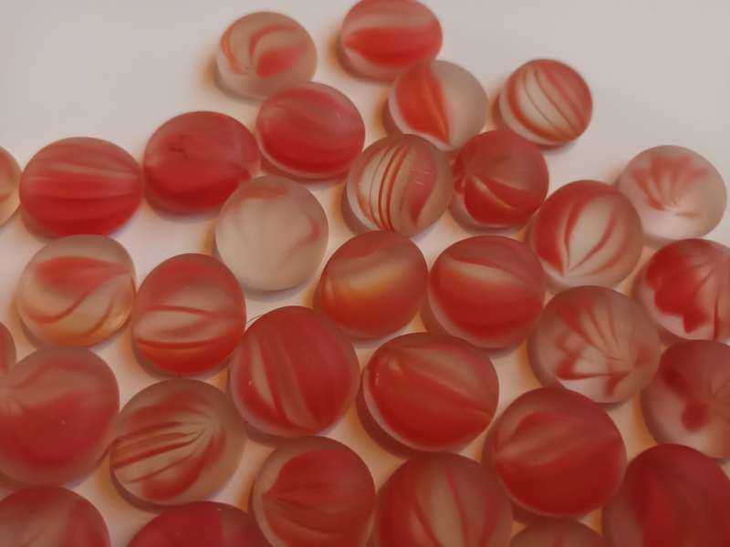50 x Light Red Glass Beads for Arts & Craft Projects