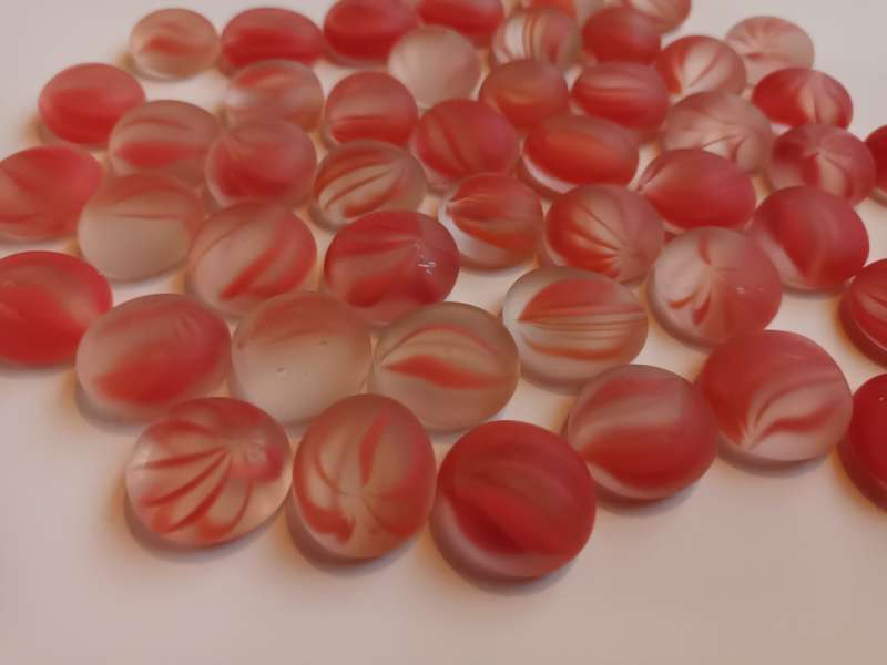50 x Light Red Glass Beads for Arts & Craft Projects