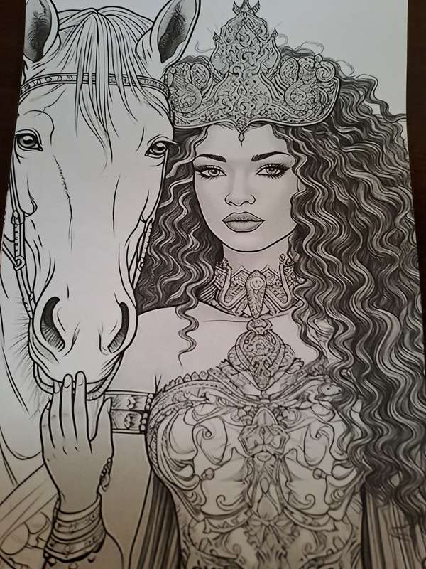 Adult Colouring book A colouring book for the Princess Spiral Pages