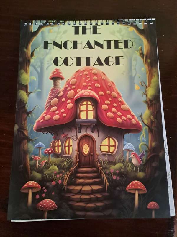 Adult Colouring book The Enchanted Cottage