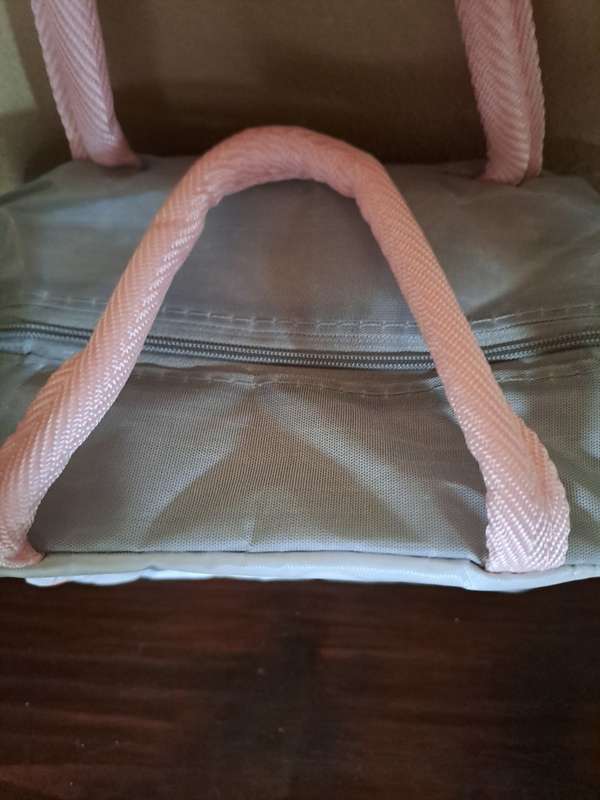 Lunch Bag for Kids with insulation  White and Pink Bunny