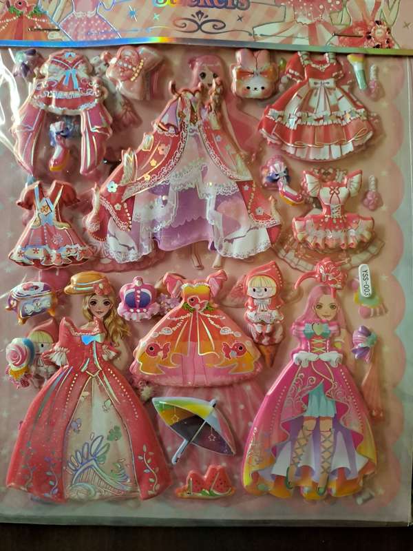 Stickers 3D Pink Princess