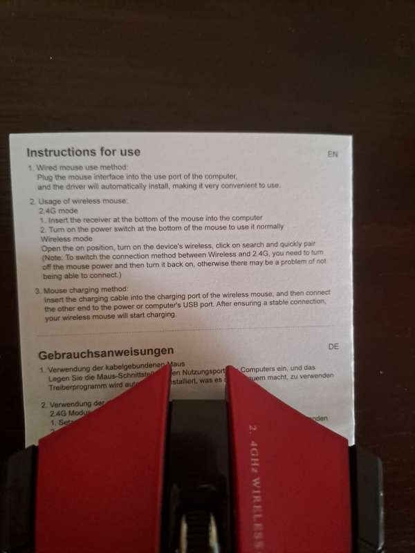 Gaming Mouse Red and Black