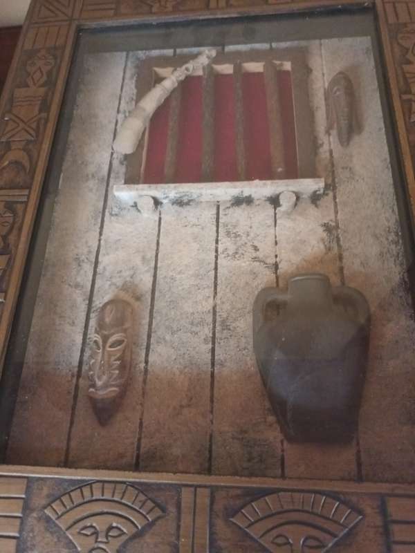 Box Frame with Three Dimensional Tribal Art