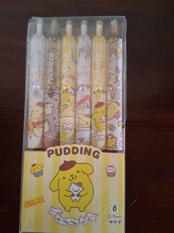 Pens Black Gel Pudding Dog 6 Pens