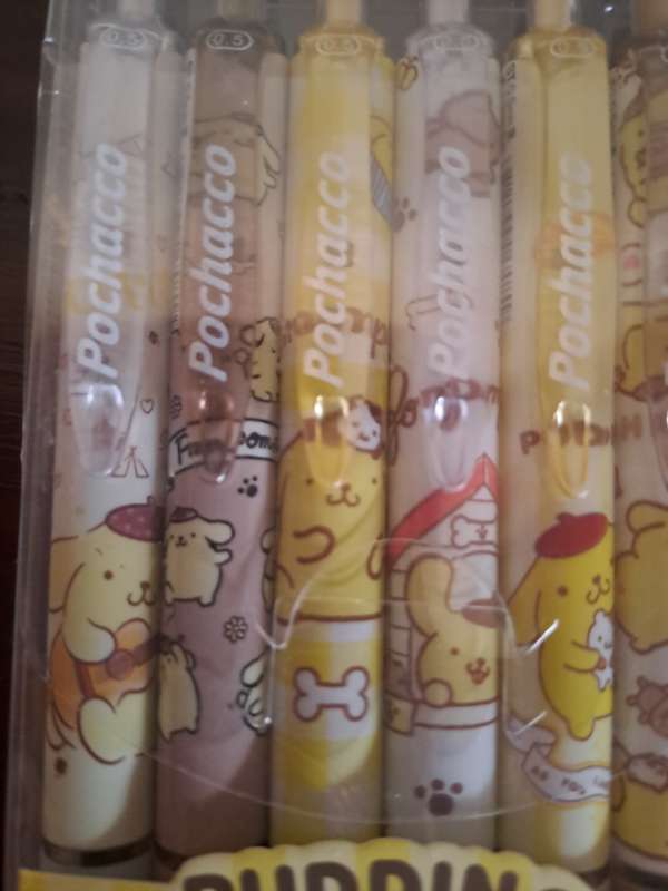 Pens Black Gel Pudding Dog 6 Pens
