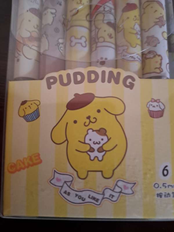 Pens Black Gel Pudding Dog 6 Pens
