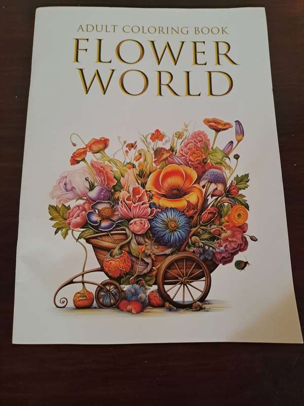 Adult Colouring book Flower World