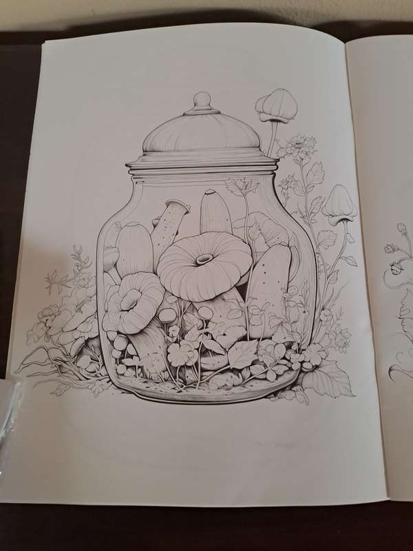 Adult Colouring book Flower World