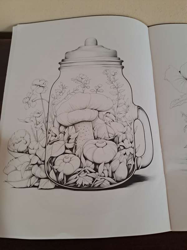 Adult Colouring book Flower World