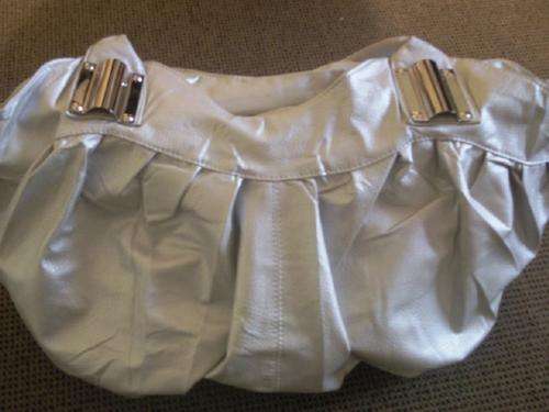 Beautiful silver/white look handbag