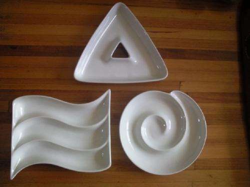 3 Piece Porcelain Snack Set