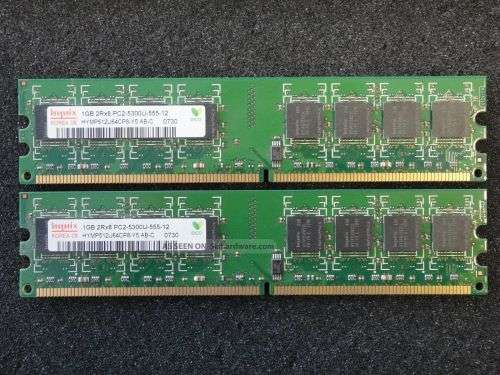Hynix 2GB 2x1GB DDR2 667MHZ Desktop Computer Memory Non-ECC CL4 DIMM