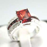 Free shipping Natural 2.6ct ruby gemstone in 925 silver ring