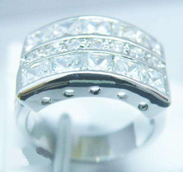 Free Shipping PERFECT EXQUISITE NATURAL 4.0CT WHITE SAPPHIRE 14KT GOLD GEMSTONE RING