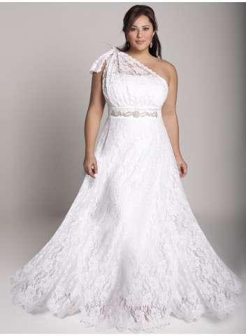 LACE TIE ONE SHOULDER WEDDING DRESS!!