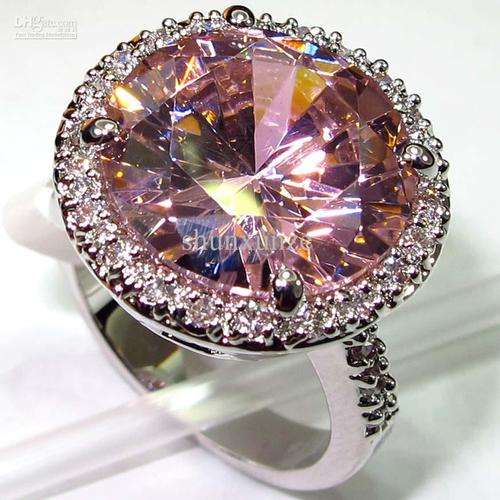 Beautiful Pink Kunzite Sterling Silver Ring! Just look a this ring!,