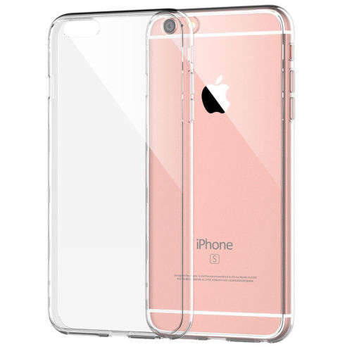iPhone 6s plus Tempered Glass Screen Protector + Clear Soft TPU Case