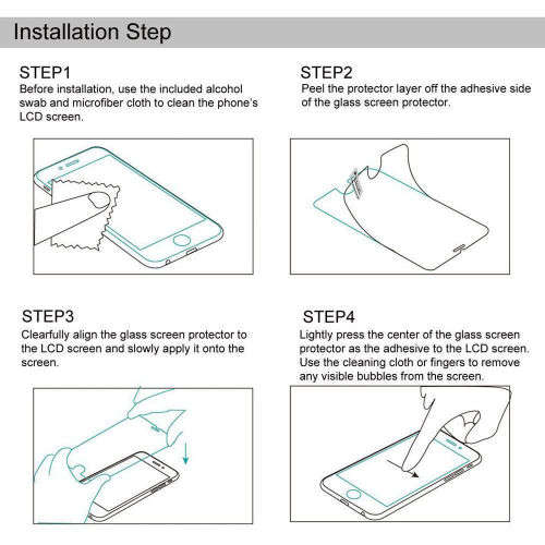 iPhone 6s plus Tempered Glass Screen Protector + Clear Soft TPU Case