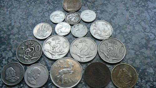 WOW 16 VERY OLD AND VERY RARE SA COINS A MUST SEE DONT MISS OUT VERY VALUEBLE CIONS!BID PER CION
