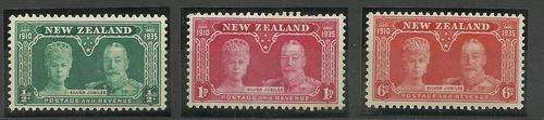 1935 Silver Jubilee LHM, SG 573-75 Cat value R504